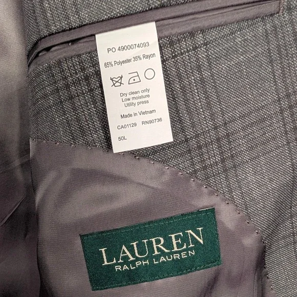 Lauren Ralph Lauren Suit Jacket Mens 50L Glen Plaid Blazer Ultraflex Stretch - Picture 6 of 11